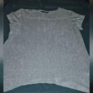 Teal Color Simply Vera Womens Petite Small Top